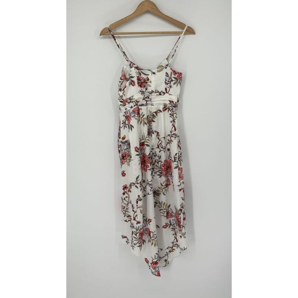 Lulus Ivory Floral Print Tulip Dress